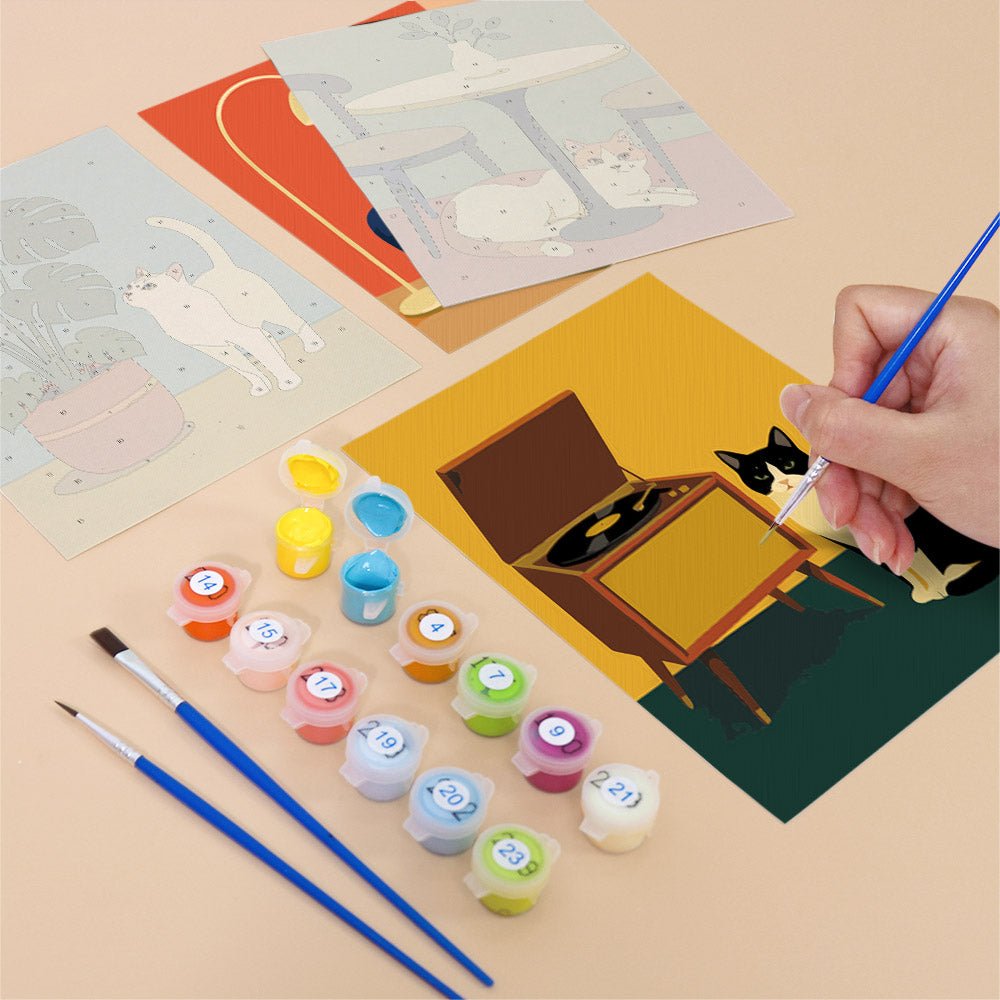 Cats at Home mini painting set