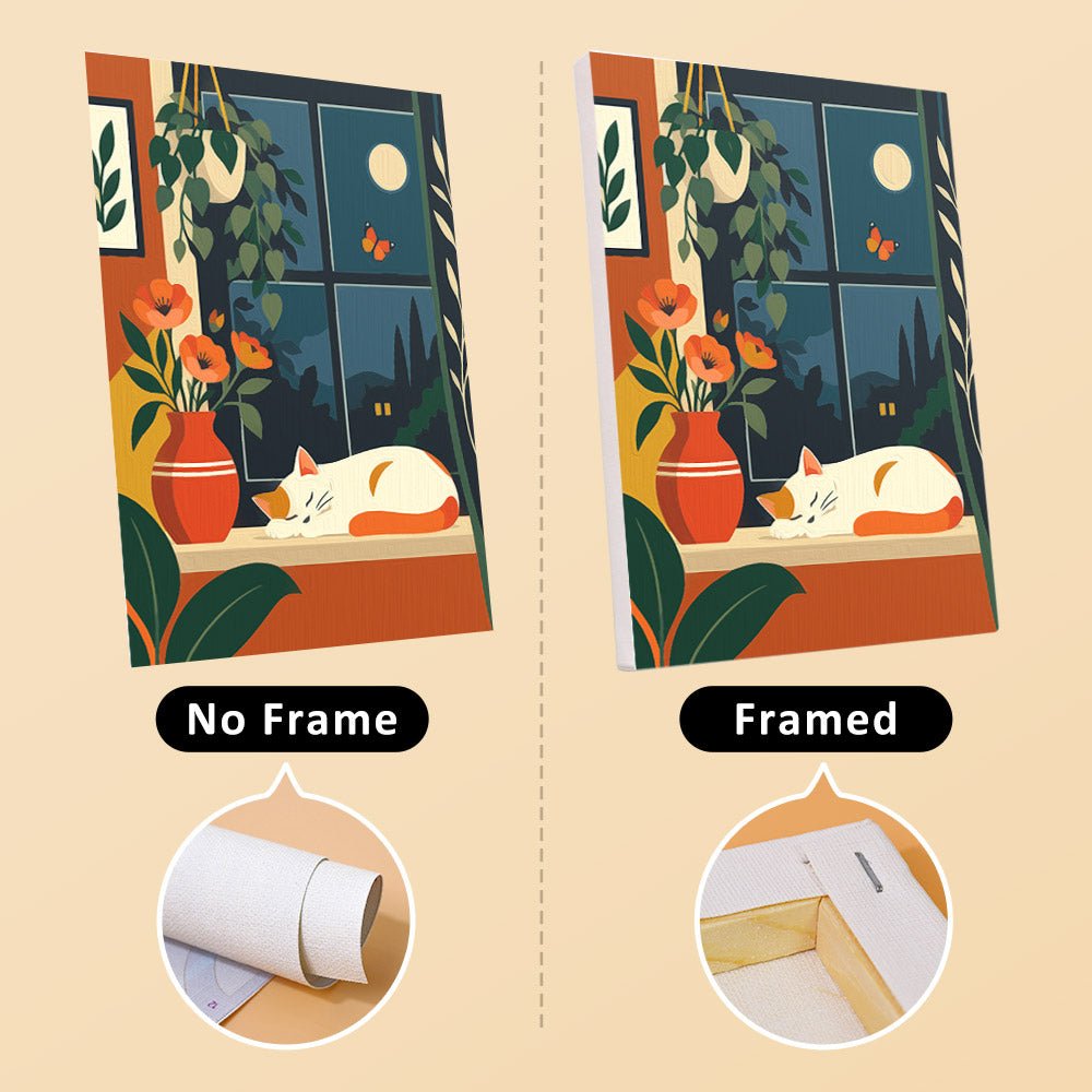 No frame vs. framed canvas