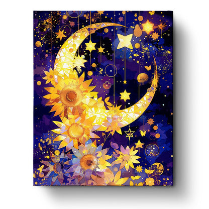 Celestial Sunflowers Dreamscape - Bohemian Vibes - Judy Paint