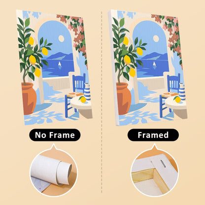 No frame vs. framed canvas