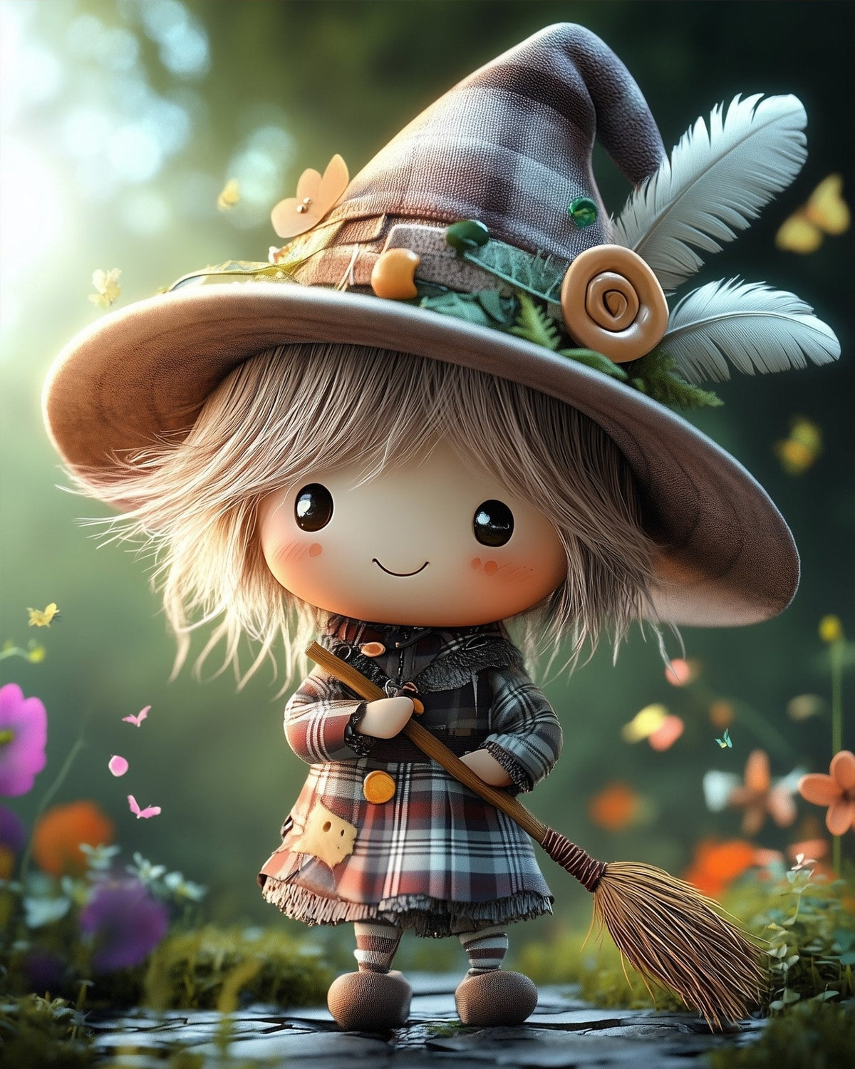 Charming Witch Kid - Halloween - Judy Paint