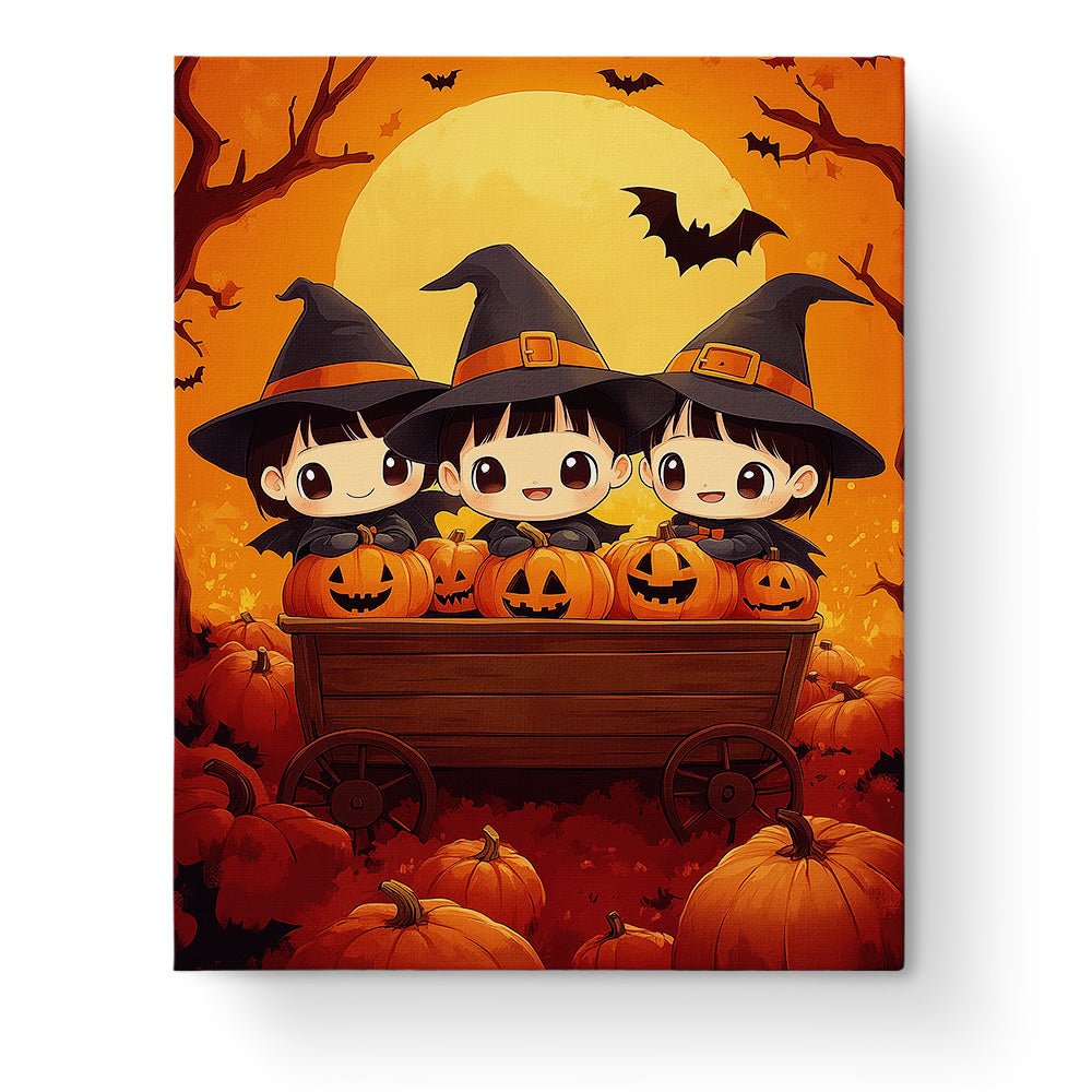 Charming Witches Wagon - Halloween - Judy Paint