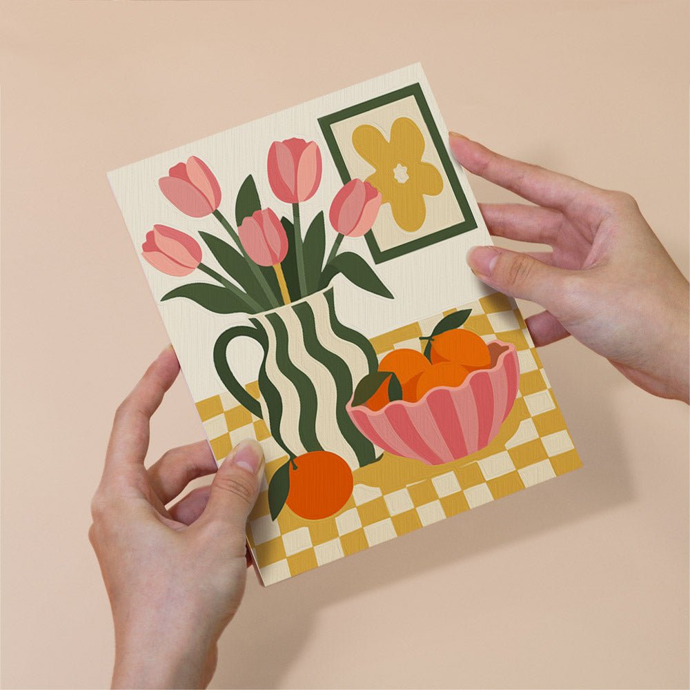 Checkered Vases mini painting set
