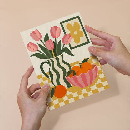 Checkered Vases mini painting set
