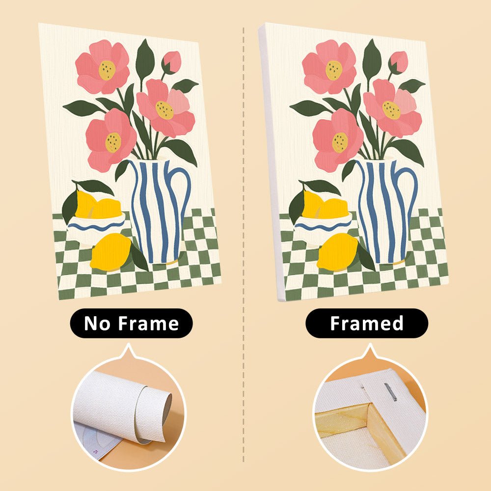 No frame vs. framed canvas