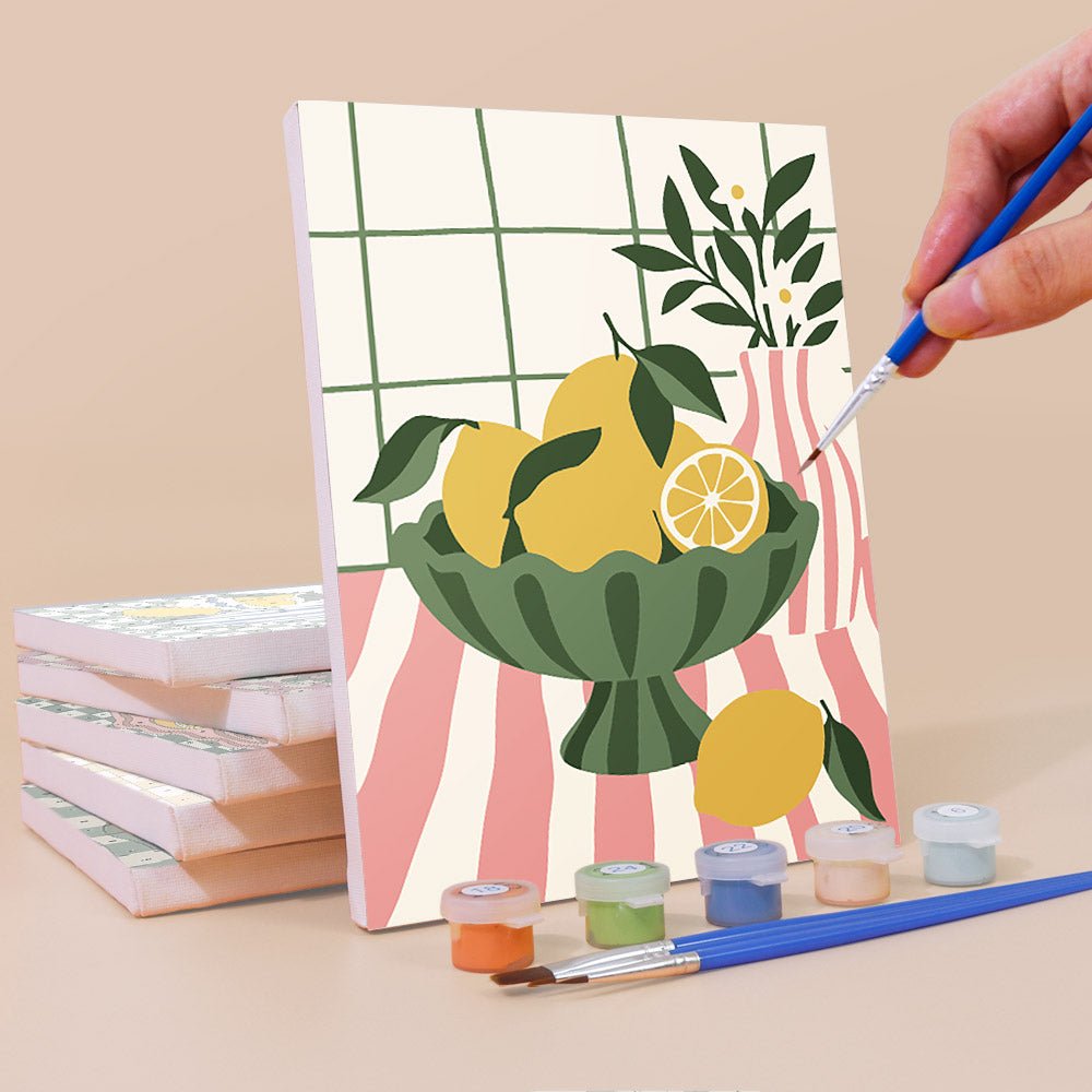 Checkered Vases mini painting set