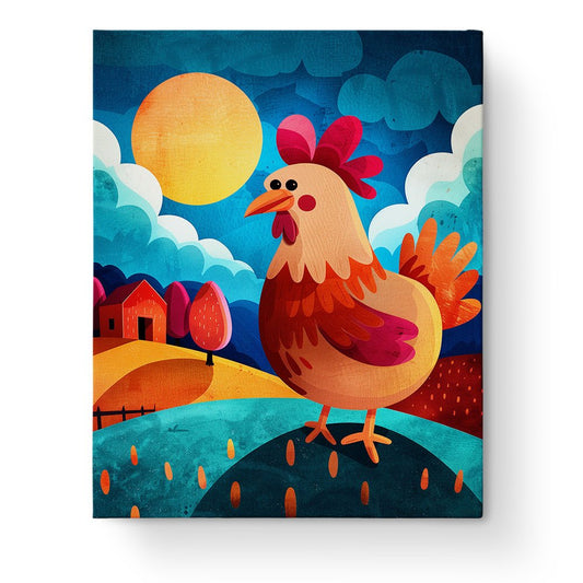 Cheerful Rooster Art Set - Kids - Judy Paint