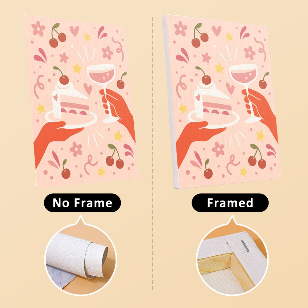 No frame vs. framed canvas