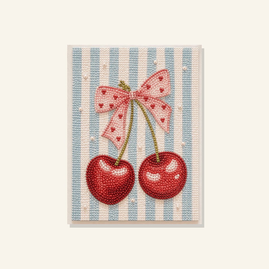 Cherry Bow Bliss - Pearl Painting - Judy Paint