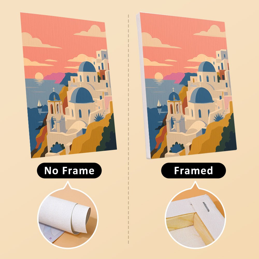 No frame vs. framed canvas