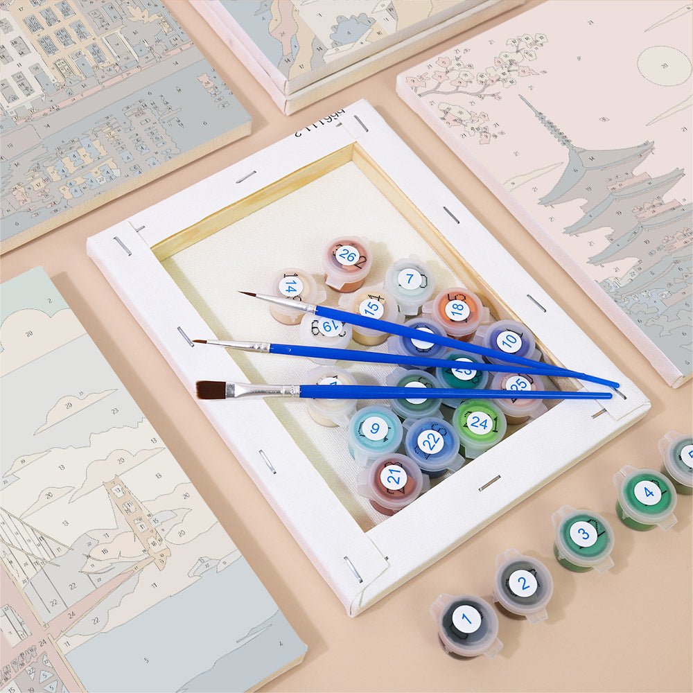 City Escapes mini painting set