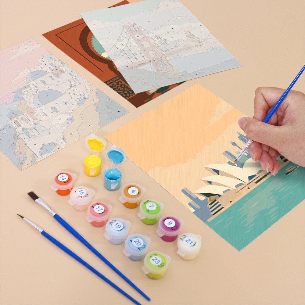City Escapes mini painting set