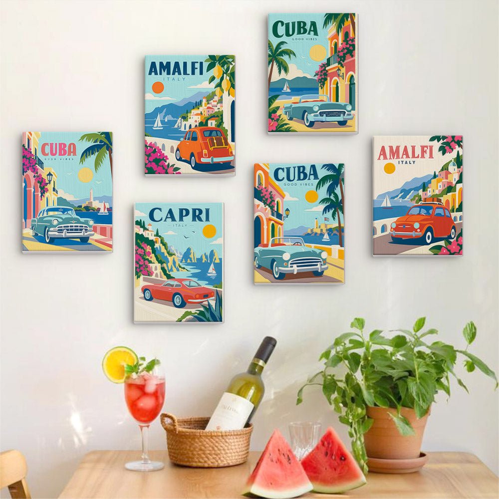 Classic Car Getaways mini painting set
