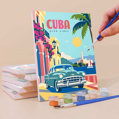 Classic Car Getaways mini painting set