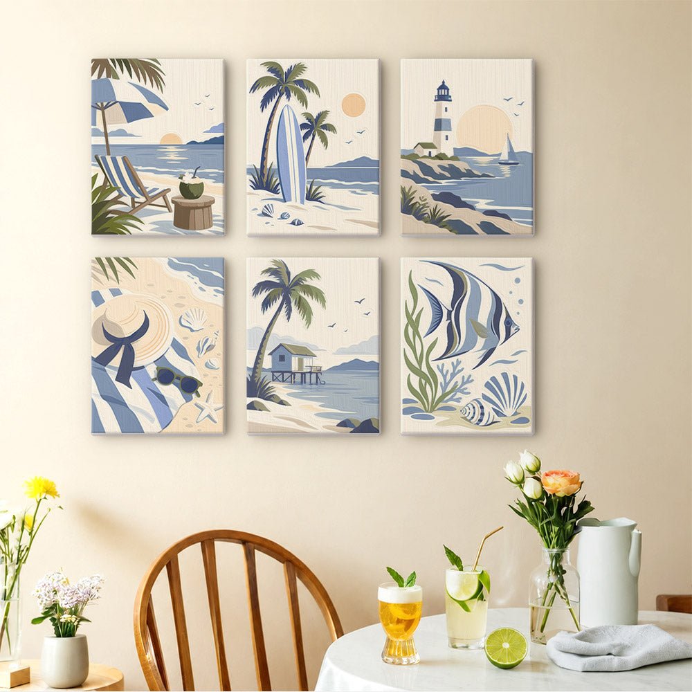 Coastal Blues mini painting set