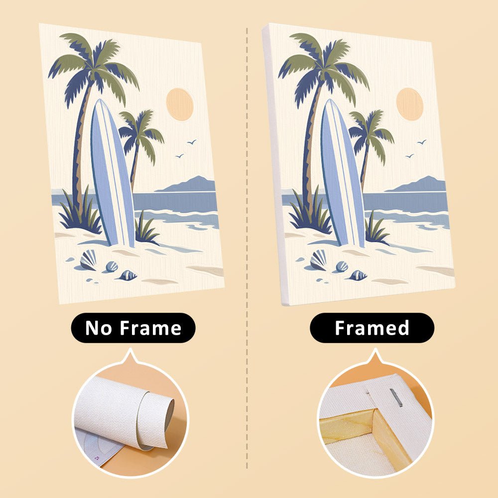 No frame vs. framed canvas