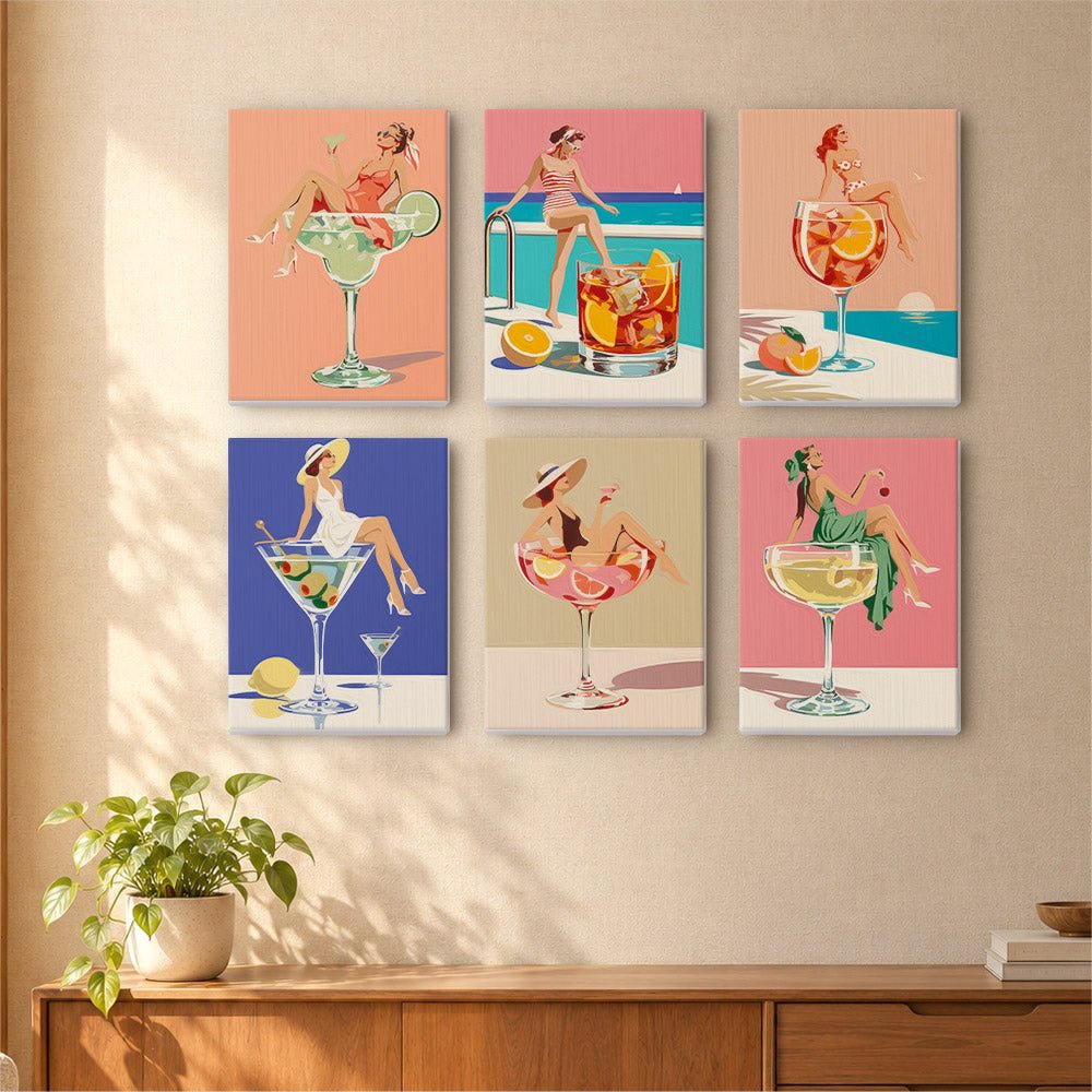 Cocktail Pin-Ups mini painting set