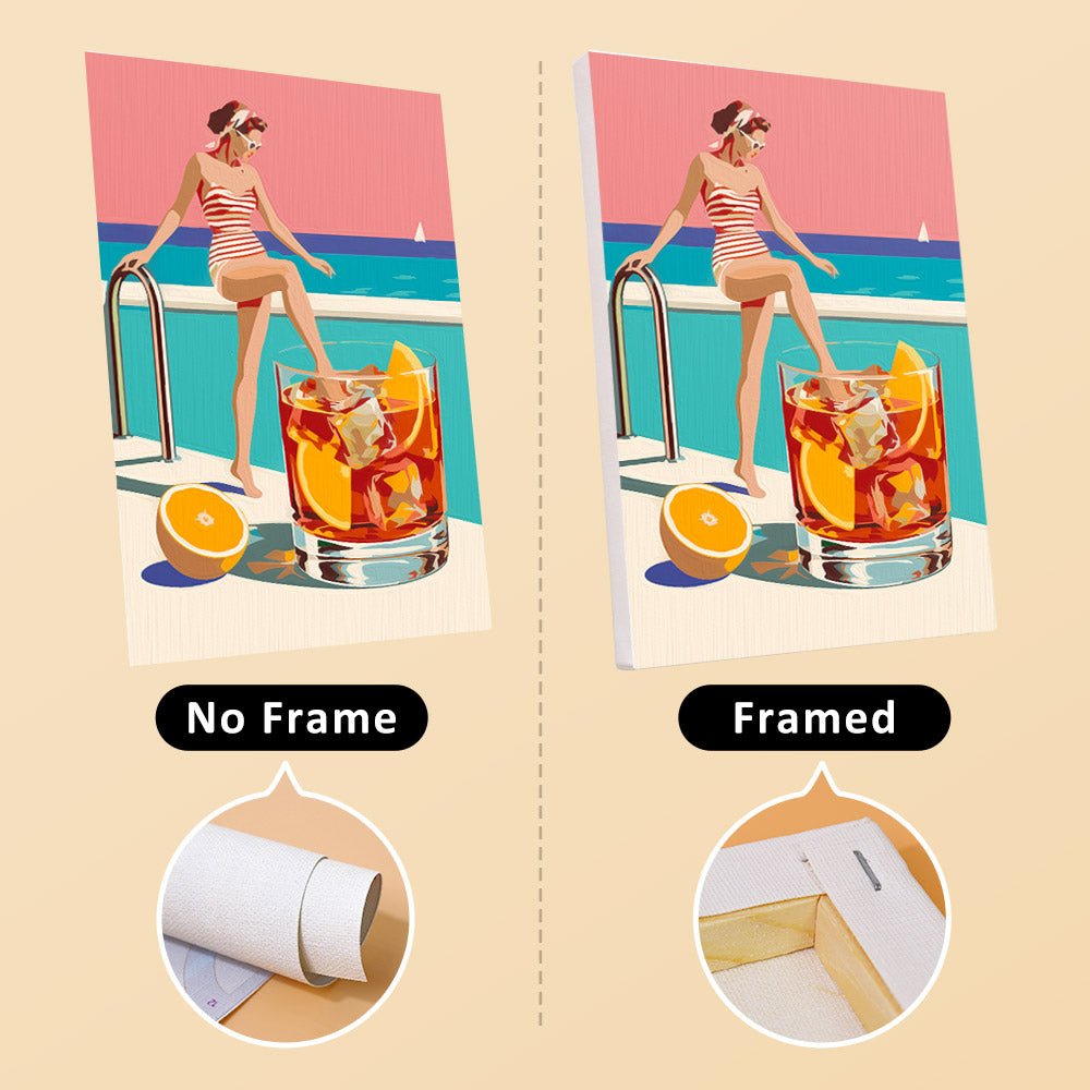 No frame vs. framed canvas