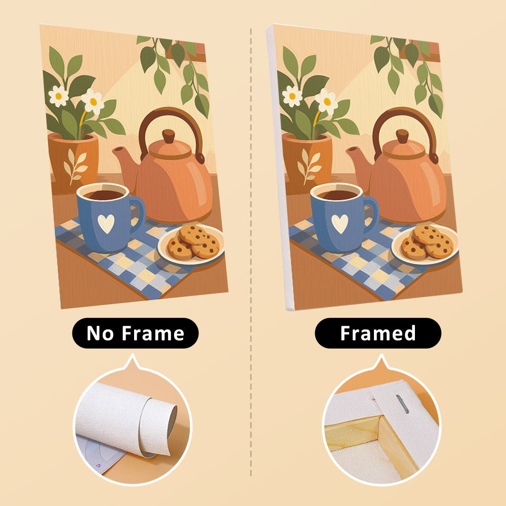No frame vs. framed canvas