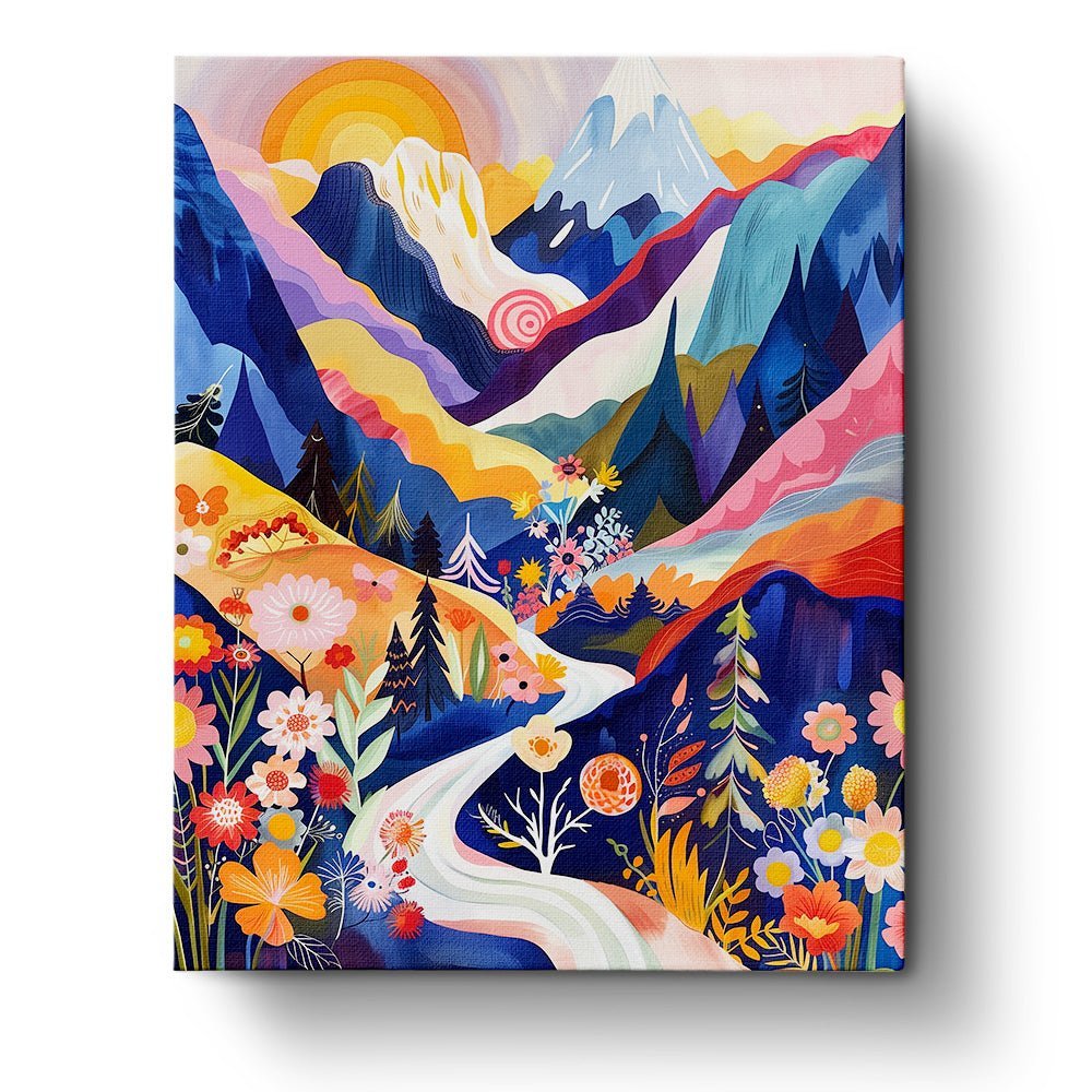 Colorful Abstract River Landscape - Judy Paint