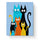 Colorful Cat Family - Minimalistic