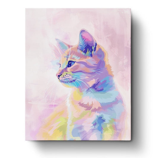 Colorful Cat Portrait - Abstract Animals - Judy Paint