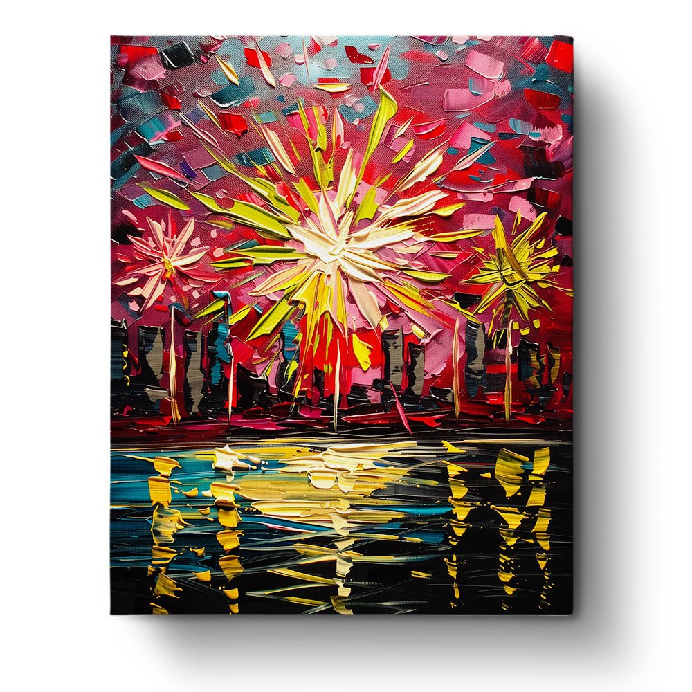 Colorful City Fireworks - USA - Judy Paint