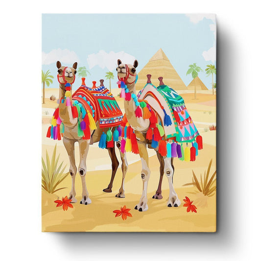 Colorful Egyptian Camels - Judy Paint