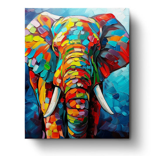 Colorful Elephant - Abstract Animals - Judy Paint