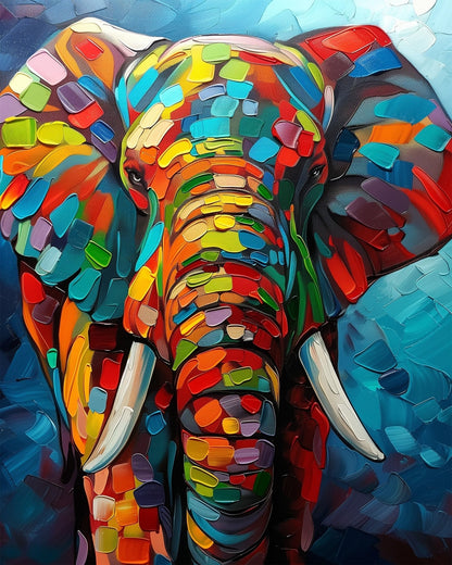Colorful Elephant - Abstract Animals - Judy Paint