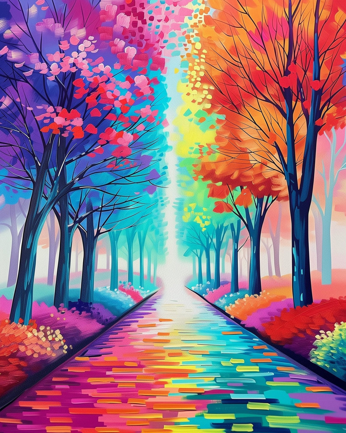 Colorful Pathway - Meditation - Judy Paint