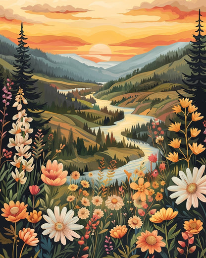 Colorful River Landscape - Judy Paint
