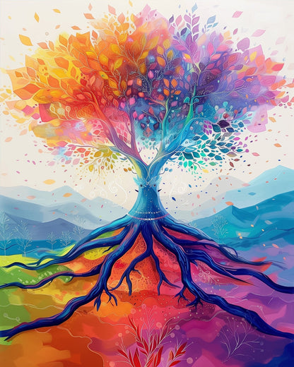 Colorful Roots of Serenity - Meditation - Judy Paint