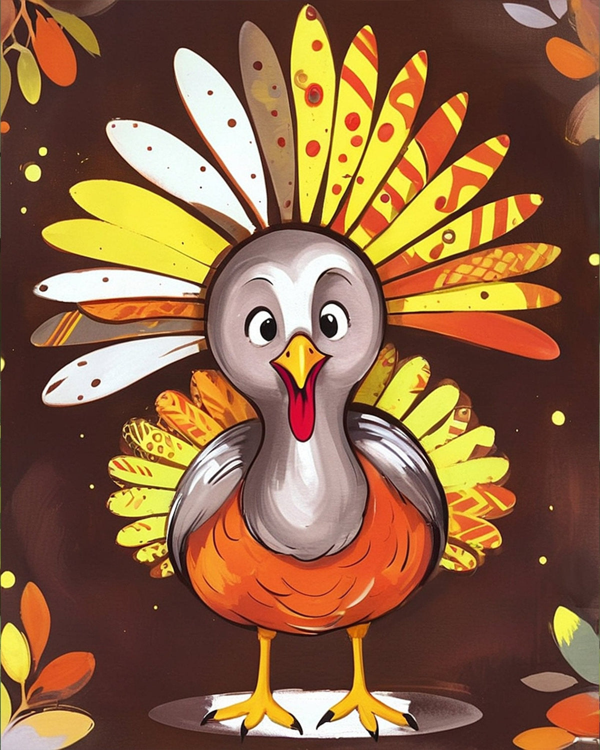 Colorful Turkey Delight - Kids - Judy Paint