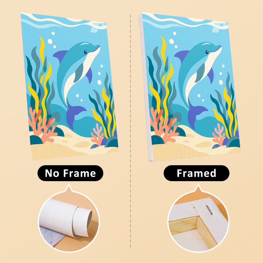 No frame vs. framed canvas