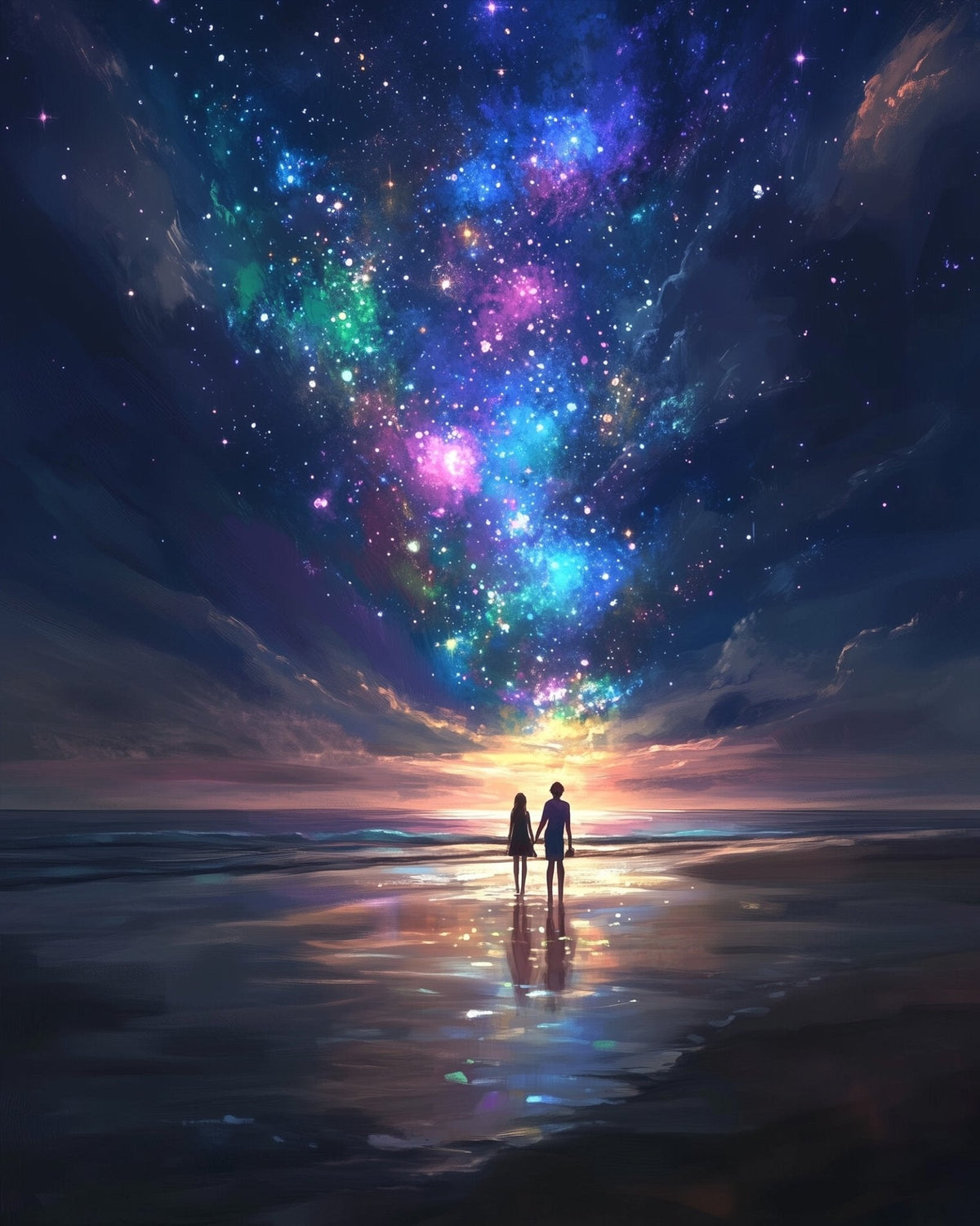 Cosmic Beach Serenity - Galaxies - Judy Paint