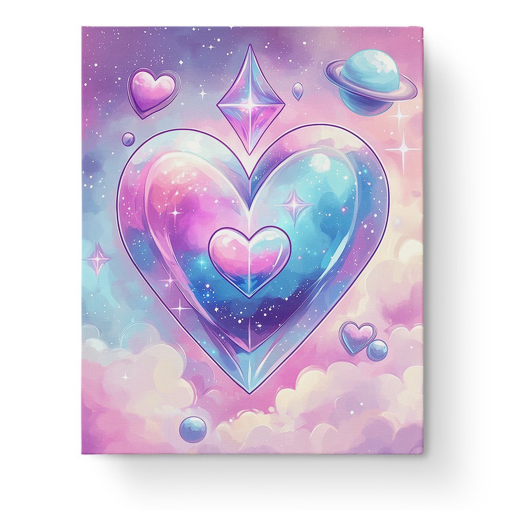 Cosmic Heart Harmony - Galaxies - Judy Paint