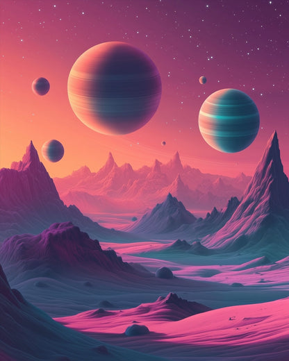 Cosmic Planetary Vista - Galaxies - Judy Paint