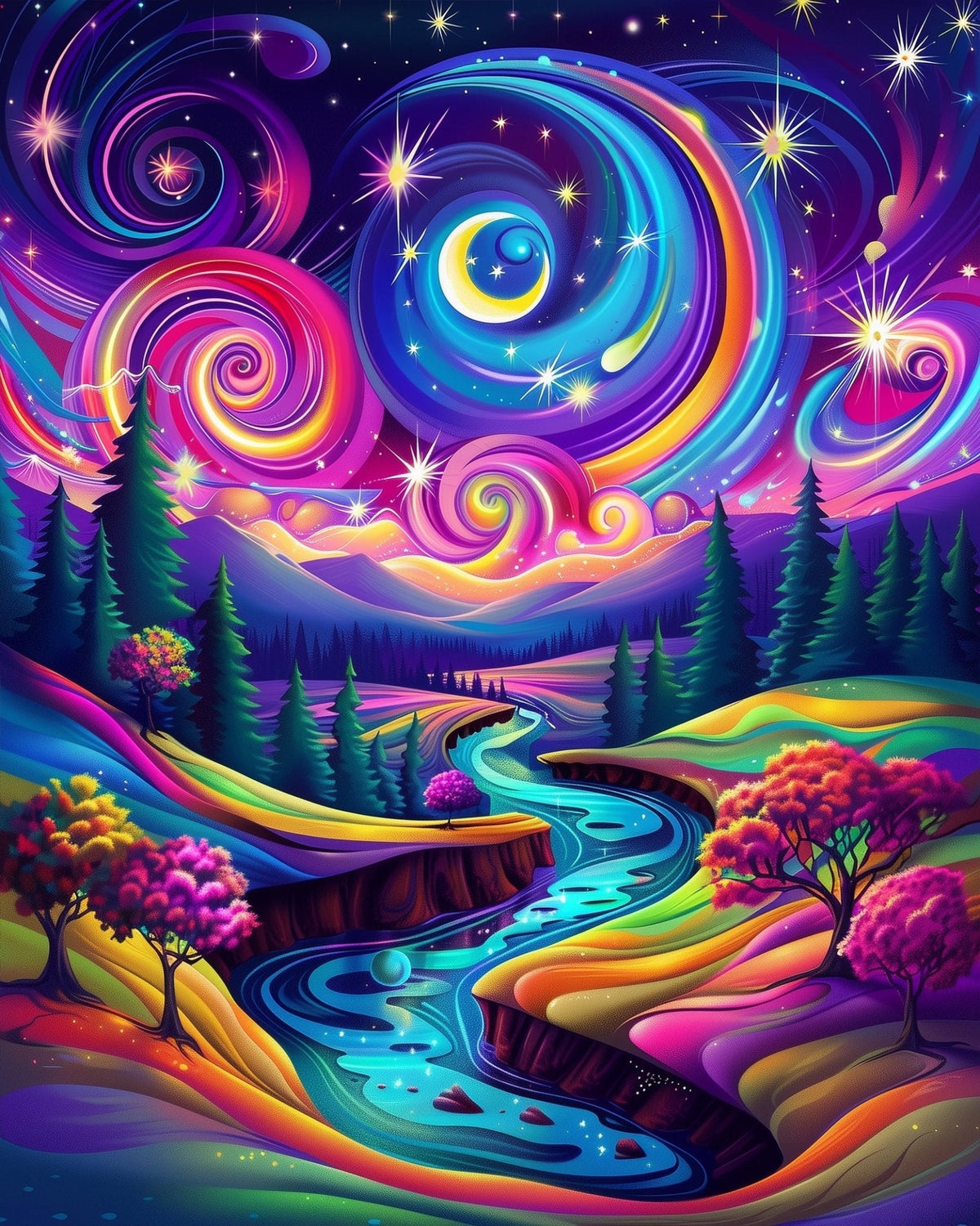 Cosmic River Tranquility - Meditation - Judy Paint