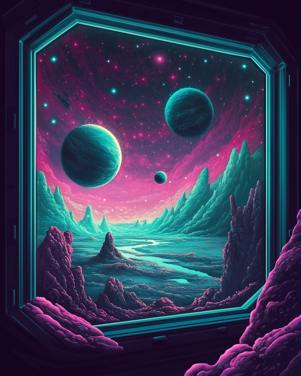 Cosmic View Serenity - Galaxies - Judy Paint