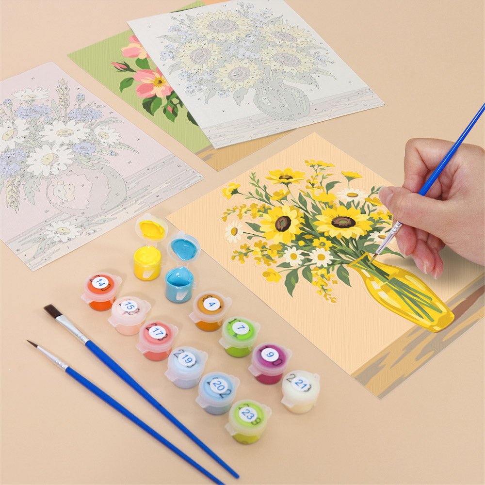 Cottage Flower Vases mini painting set