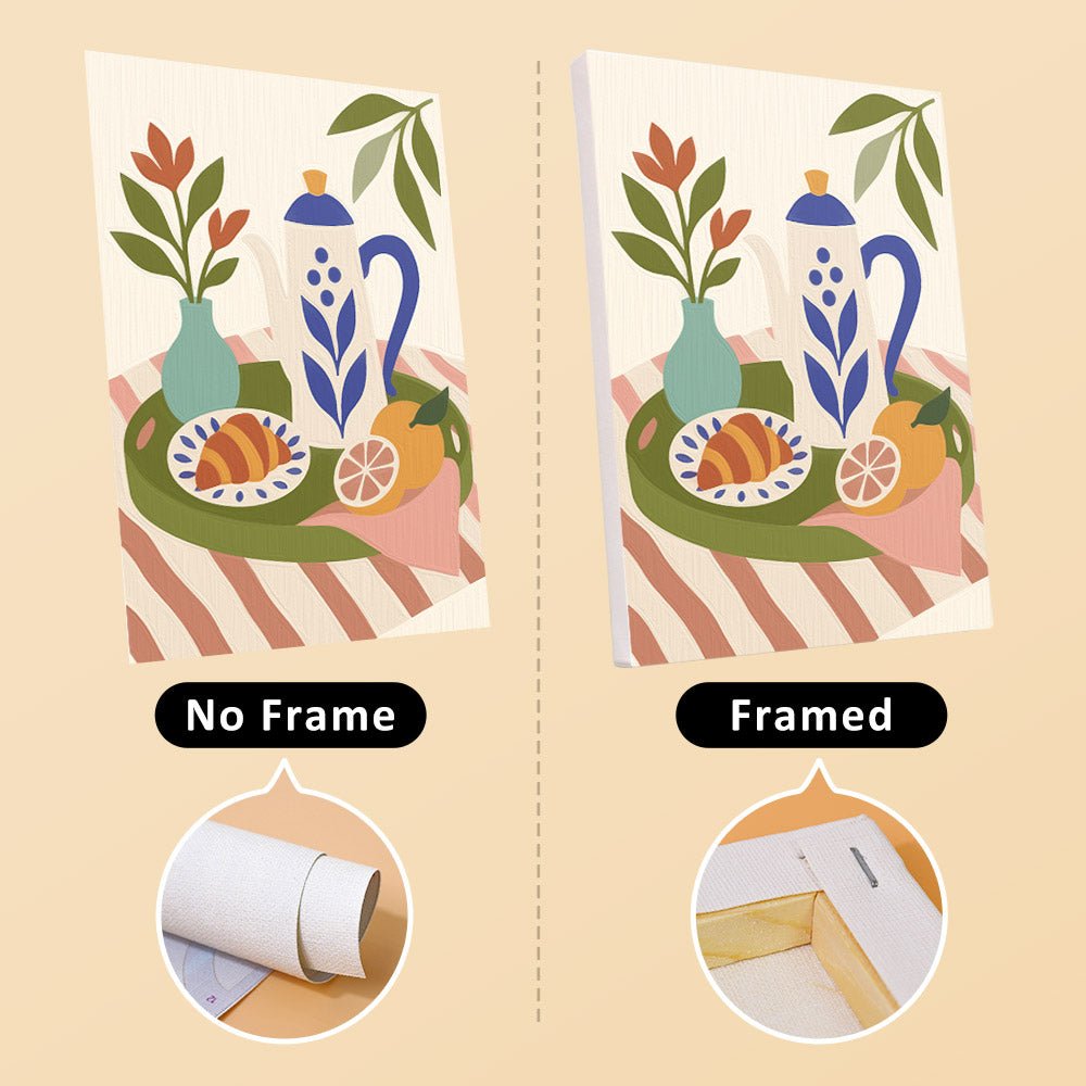 No frame vs. framed canvas