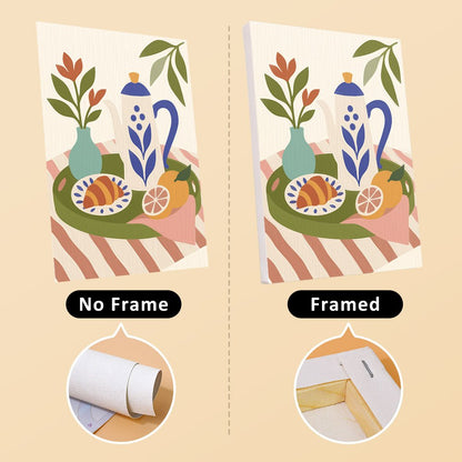 No frame vs. framed canvas