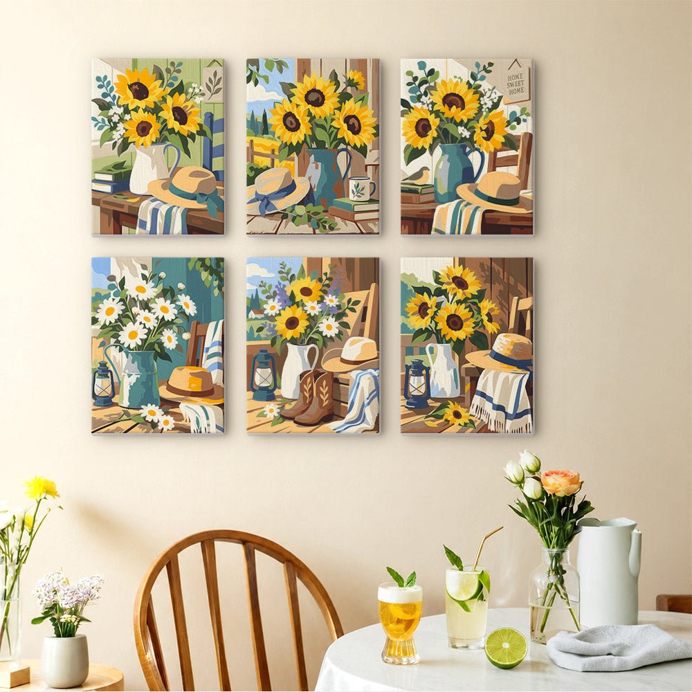 Country Sunflowers mini painting set