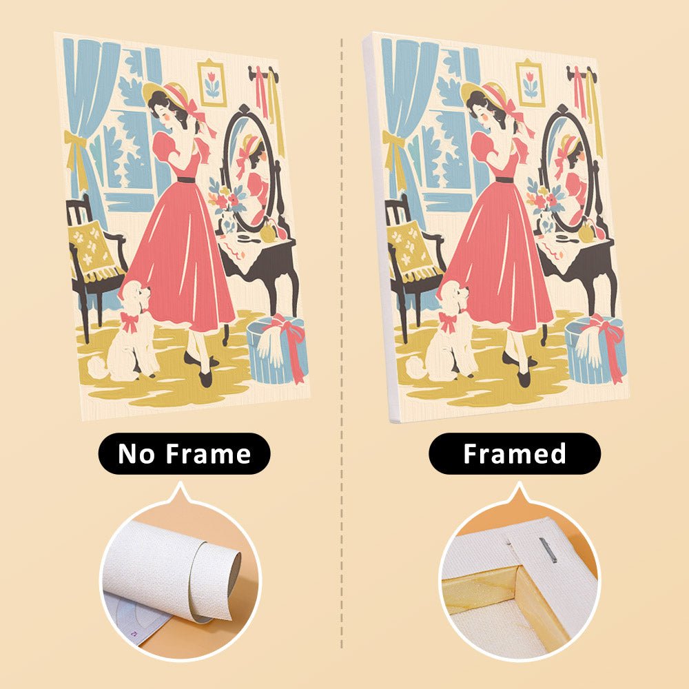 No frame vs. framed canvas