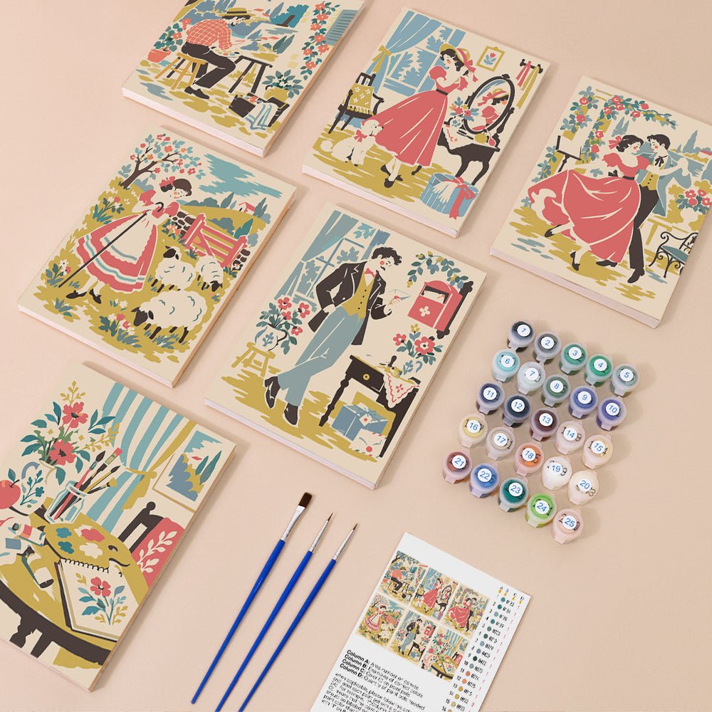 Everything in the Countryside Romance mini painting kit