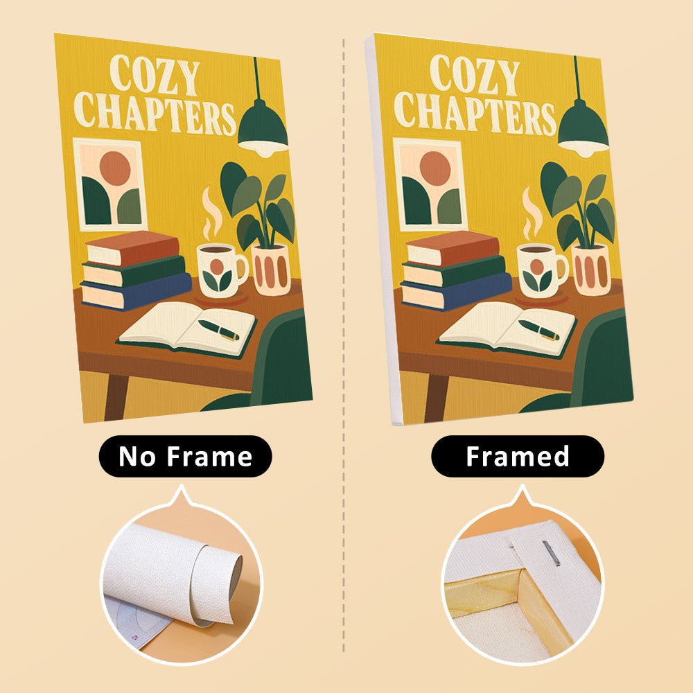 No frame vs. framed canvas