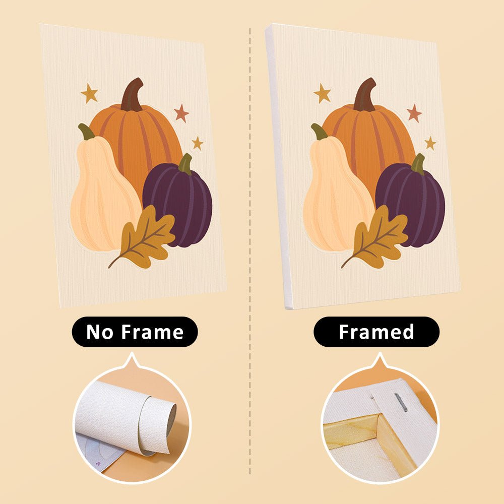 No frame vs. framed canvas