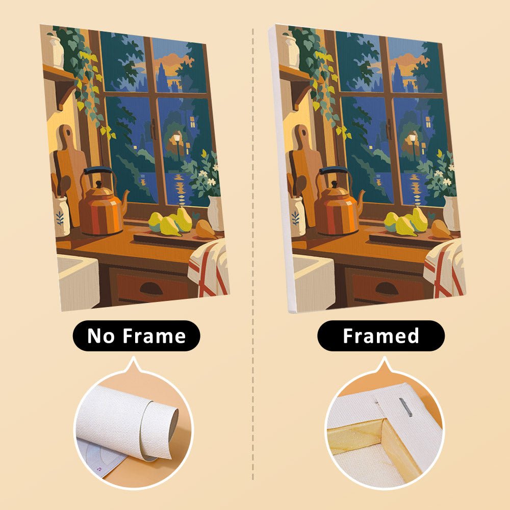 No frame vs. framed canvas