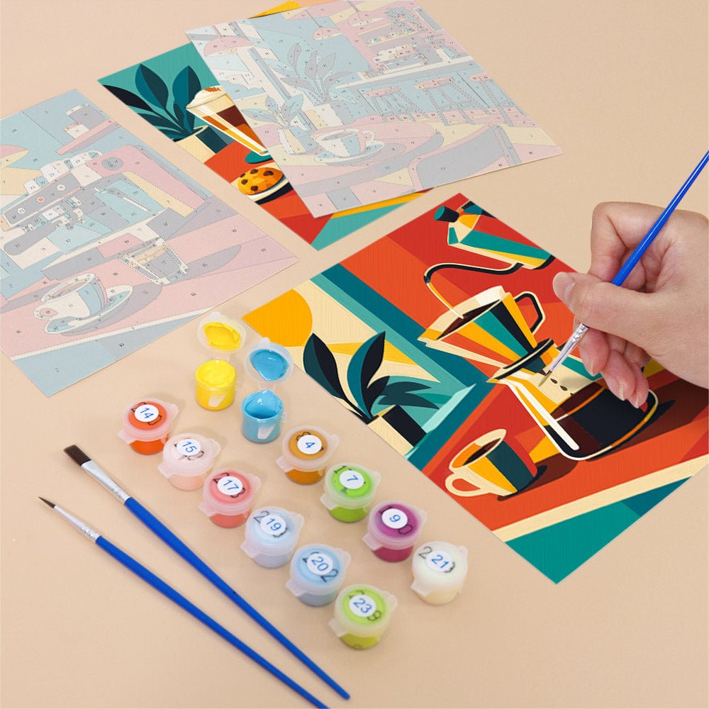 Cubist Coffee mini painting set